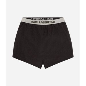 Plážové Oblečenie Karl Lagerfeld Logo High Waist Shorts Čierna Xs