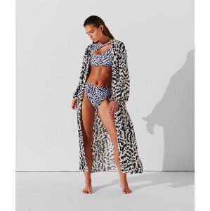 Plážové Oblečenie Karl Lagerfeld Animal Print Kimono Čierna S/M