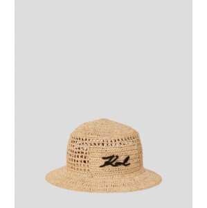 Klobúk Karl Lagerfeld K/Signature Raffia Bucket Hat Hnedá None