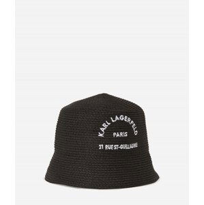 Klobúk Karl Lagerfeld Rsg Straw Bucket Hat Čierna None