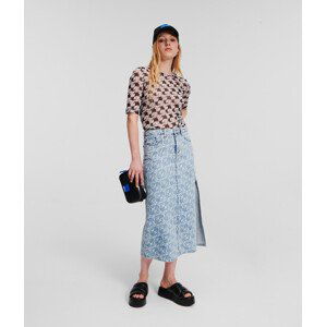 Sukňa Karl Lagerfeld Jeans Klj Monogram Denim Maxi Skirt Modrá S