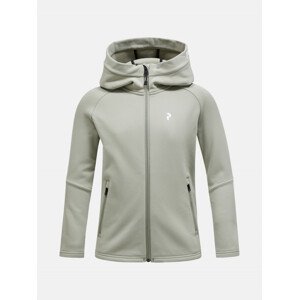 Mikina Peak Performance Jr Rider Zip Hood Zelená 170