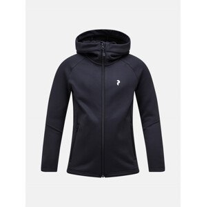 Mikina Peak Performance Jr Rider Zip Hood Čierna 170