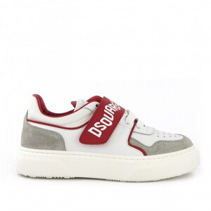 Tenisky Dsquared  Logo Mixed Materials Sneakers Low Lace Up&Strap Biela 37