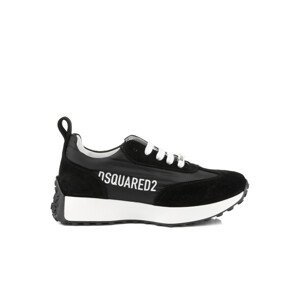 Tenisky Dsquared  Logo Leather & Tech Running Sneakers Low Lace Up Čierna 34