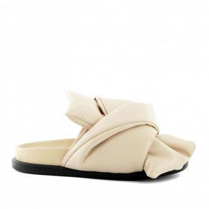 Šľapky No21 Padded Bow-Embellished Leather Fussbett Slides Hnedá 32