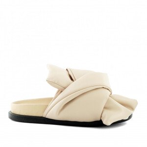 Šľapky No21 Padded Bow-Embellished Leather Fussbett Slides Hnedá 36