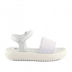 Sandále No21 Logo Embossed Leather Platform Sandals Biela 33