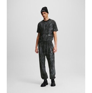 Tepláky Karl Lagerfeld Jeans Klj Printed Sweatpant Black Aop Crack Print