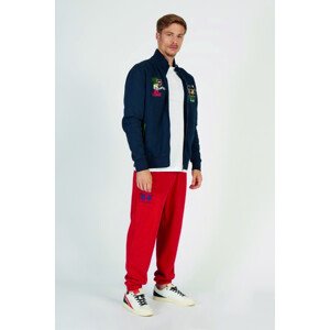Tepláky La Martina Man Jogging Pants Blended Cott Pompeian Red