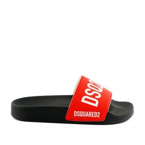 Šľapky Dsquared2 Sandals Maxi Logo Print Red