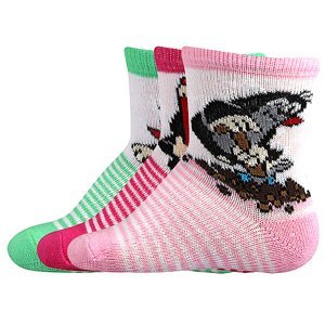 BOMA Krtkovské ponožky mix B - dievča 3 páry 18-20 EU 112556