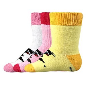 BOMA Ponožky Mole Terry mix B - dievča 3 páry 14-17 EU 108960