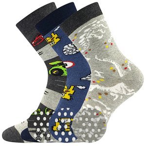 BOMA ponožky Siberia detské 07 ABS mix A - chlapec 3 páry 35-38 EU 119299