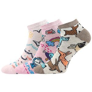 LONKA ponožky Dedonik mix D - dievča 3 páry 30-34 EU 118717