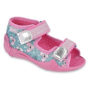 BEFADO 242P107 dívčí sandálky růžové pejsci 18 242P107_18