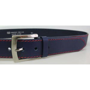 PENNY BELTS 25-1-1C-56 Pánsky kožený opasok modrý 90cm