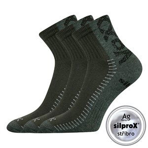 VOXX Revolt khaki ponožky 3 páry 39-42 102246