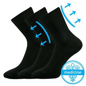 BOMA ponožky Viktor black 3 páry 41-42 102126