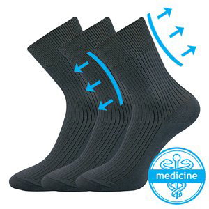 Ponožky BOMA Viktor tmavo šedé 3 páry 41-42 102130