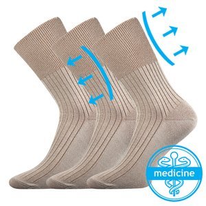 Zdravé ponožky BOMA. béžové 3 páry 43-45 102175