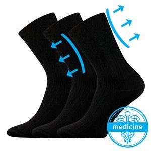 BOMA ponožky Zdravé čierne 3 páry 38-39 102165