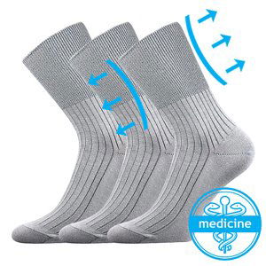 Zdravé ponožky BOMA. svetlosivé 3 páry 35-37 102160