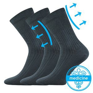 Ponožky BOMA Healthy dark grey 3 páry 46-48 102186