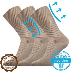 LONKA ponožky Zdravan beige 3 páry 46-48 109591