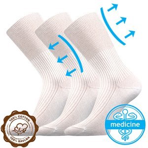 LONKA ponožky Zdravan white 3 páry 43-45 109586