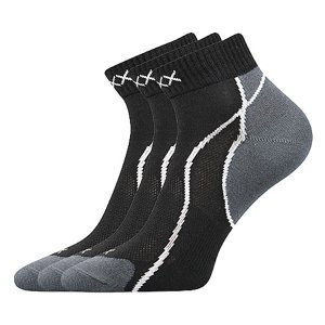 VOXX ponožky Grand black 3 páry 35-38 110995