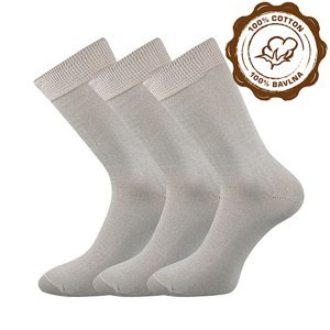 LONKA Ponožky Habin svetlo šedé 3 páry 41-42 101076