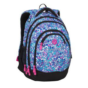 Bagmaster ENERGY 20 B Študentský batoh White / Pink / Violet / Blue 23 L 191517