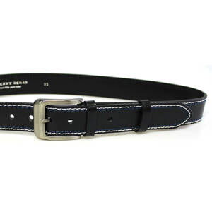 PENNY BELTS 02NKS-2-B-M Pánsky kožený opasok čierny 100cm