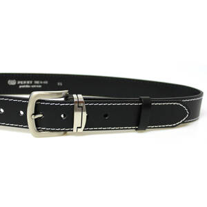 PENNY BELTS 09NKS-1B Pánsky kožený opasok čierny 100cm