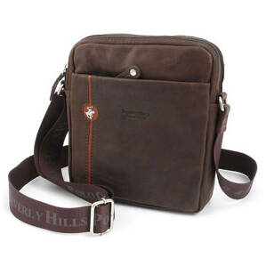 Kožená crossbody taška BHPC Explore M+ BH-382-25 hnedá 3 L