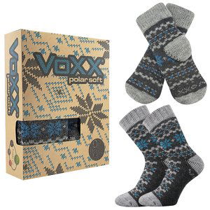 VOXX ponožky Trondelag set anthracite melé 1 ks 35-38 117560