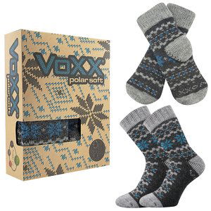 VOXX ponožky Trondelag set anthracite melé 1 ks 39-42 117561