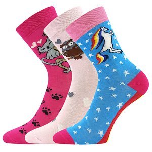 Ponožky BOMA 057-21-43 12/XII mix C - dievča 3 páry 20-24 117897