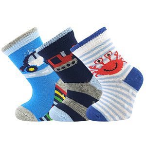 BOMA ponožky Filípek 02 ABS mix A - chlapec 3 páry 18-20 118231