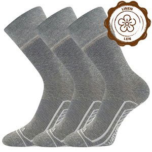 VOXX ponožky Linemul grey melé 3 páry 35-38 118831