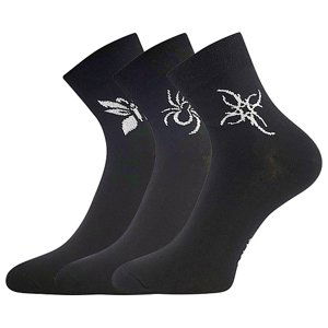 BOMA ponožky Tatoo mix-čierne 3 páry 39-42 102117