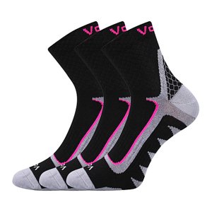 VOXX ponožky Kryptox black-magenta 3 páry 35-38 111196