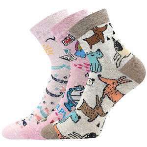 LONKA ponožky Dedotik mix D - dievča 3 páry 25-29 118710