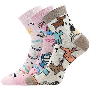LONKA ponožky Dedotik mix D - dievča 3 páry 30-34 118711