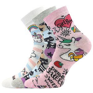 LONKA ponožky Dedotik mix F - dievča 3 páry 25-29 118703