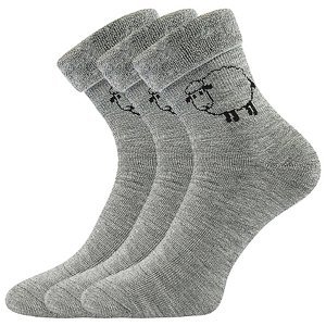 BOMA Ponožky z ovčej kože svetlo šedé melé 3 páry 39-42 117995