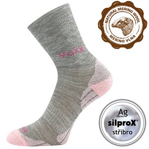 Ponožky VOXX Irizarik light grey/magenta 1 pár 25-29 118906