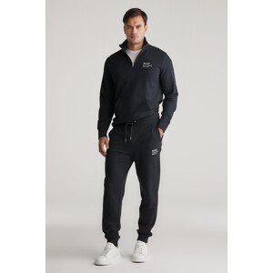 TEPLÁKY GANT SCRIPT GRAPHIC JERSEY SWEAT PANTS BLACK
