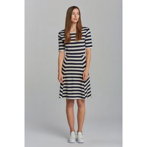 ŠATY GANT D1. STRIPED FIT AND FLARE SS DRESS modrá XL